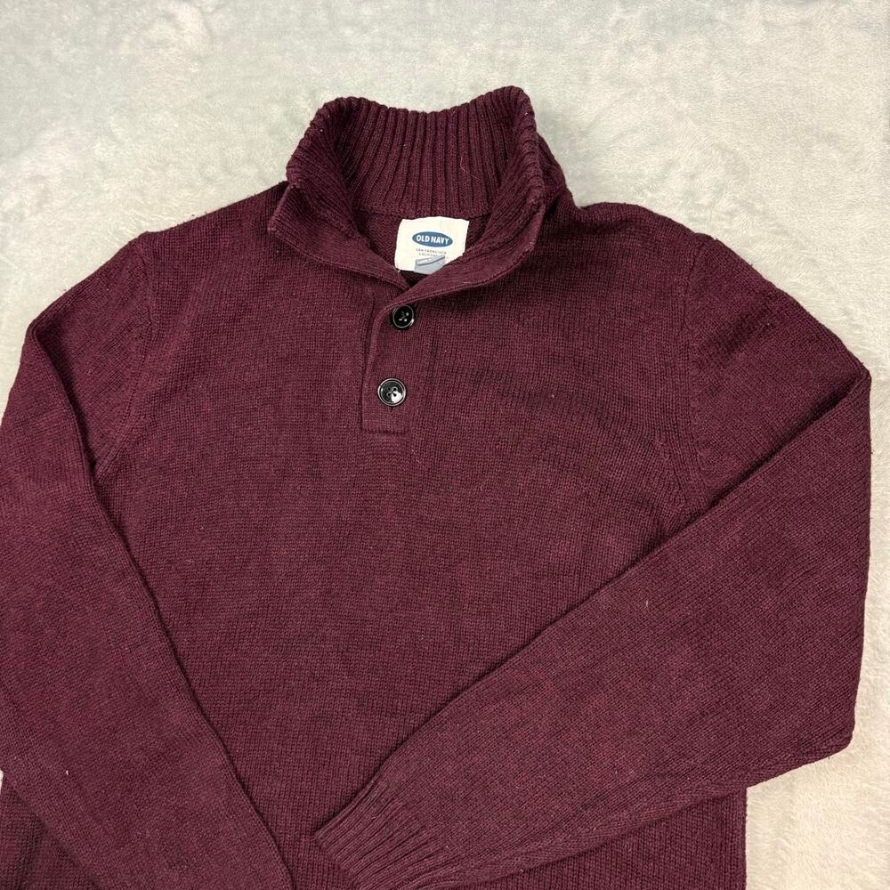 Old-navy Men's Burgundy and Red Jumper